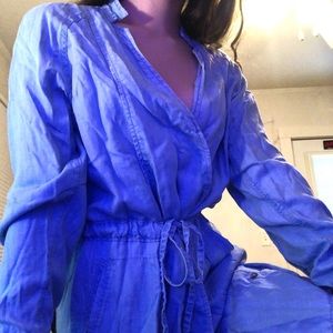 Francesca’s chambray denim wrap dress